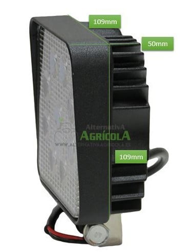 Faro de Trabajo Cuadrado de 9 Leds 109x109x50