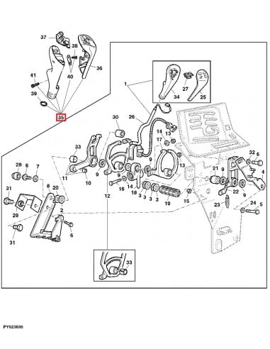Asa Velocidad Tortuga y Liebre Original para Tractores John Deere de las series 6020, 7005, 7010 y 7020