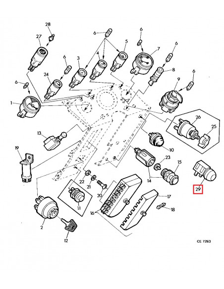Interruptor de Arranque Original John Deere Series 30 y 35 DE14130