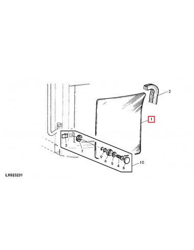 Cristal Delantero Inferior Izquierdo Tractores John Deere L114753