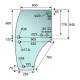 Cristal de Puerta Izquierda Tractores John Deere R198624