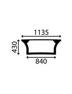 Cristal trasero inferior abombado tintado tractores Deutz ,Same , Lambohrhini