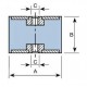 Soporte Taco Silentblock Hembra/Hembra Ø40x30