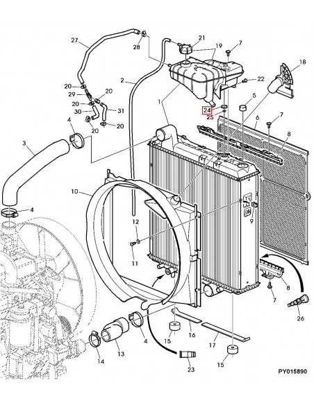 Junta Tórica Original John Deere 27x2,8mm
