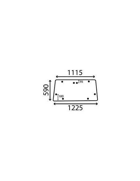 Cristal Trasero Parte Superior Tractores Massey Ferguson Serie 300