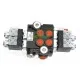Distribuidor Hidráulico eléctrico 2 cuerpos 3/8" doble efecto circuito abierto