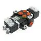Distribuidor Hidráulico eléctrico 2 cuerpos 3/8" doble efecto circuito abierto