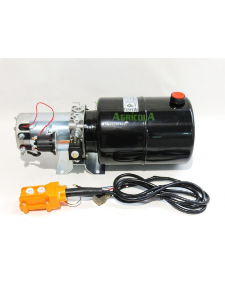 Centralita hidráulica simple efecto 1600w 12v depósito para remolque basculante