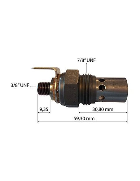 Calentador Antorcha para Motores Perkins, Sisu, Ford y John Deere con Terminal Fastón