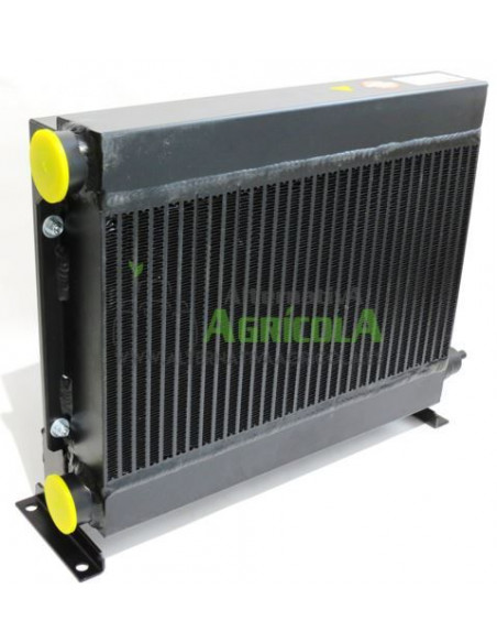 Radiador para  enfriar hasta 200 Litros  aceite hidráulico con electroventilador 12V