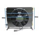 Radiador para  enfriar hasta 200 Litros  aceite hidráulico con electroventilador 12V