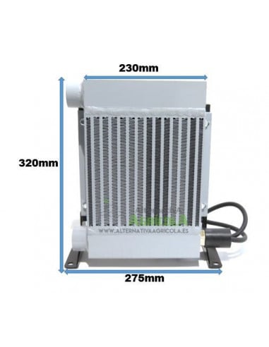 Radiador enfriador Sesino 100 Litros aceite hidráulico con electroventilador 12V