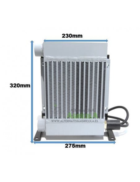 Radiador enfriador Sesino 100 Litros aceite hidráulico con electroventilador 12V