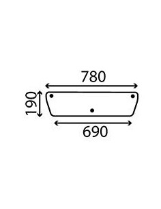 Cristal Trasero Inferior Massey Ferguson Serie 300