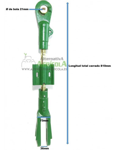 Brazo tensor vertical tractor John Deere Categoria 2 s/6000-6010-6020-6030