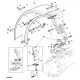Brazo para soporte con sistema de giro para guardabarros tractor John Deere