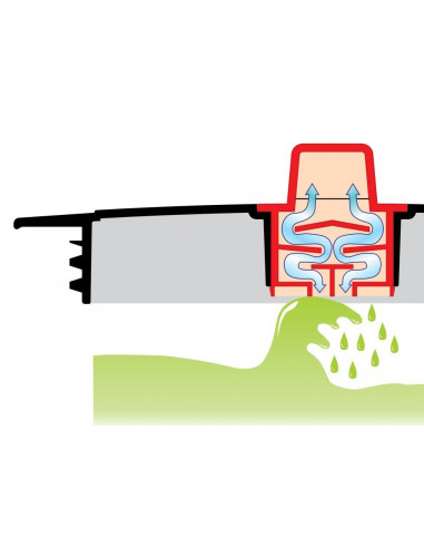 Tapa Con Respiradero Fijo "GHIBLI"  para Cuba Ø455mm