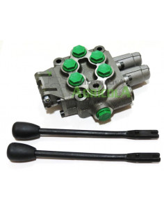 Distribuidor hidráulico Roquet  2 palancas doble efecto 1/2" para John Deere