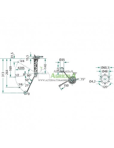 Aforador Depósito Gasoil Cobo para Tractores Fiat Serie 46, 56 y 66