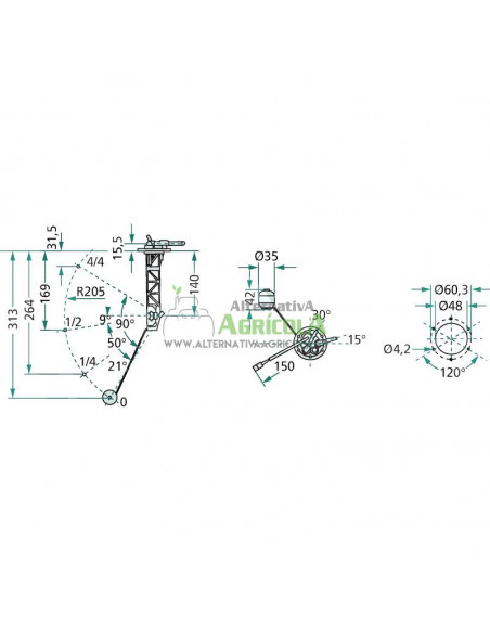 Aforador Depósito Gasoil Cobo para Tractores Fiat Serie 46, 56 y 66
