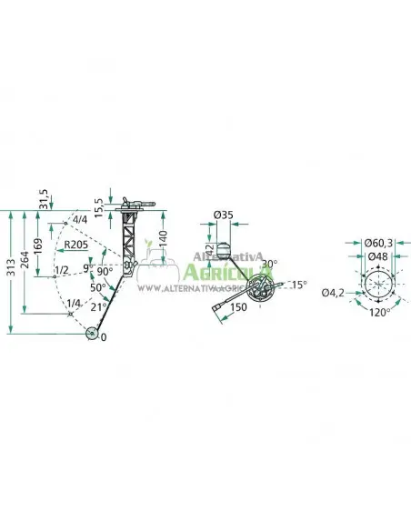 Aforador Depósito Gasoil Cobo para Tractores Fiat Serie 46, 56 y 66