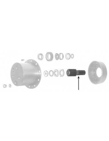Semipalier tractor cubo reductor puente delantero Z18/Z22
