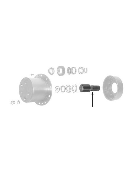 Semipalier tractor cubo reductor puente delantero Z18/Z22