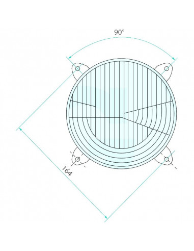 Óptica delantera izquierda / derecha - Ø 145 mm 3654104M92