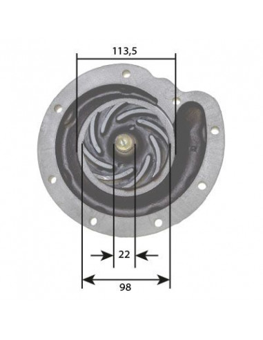Bomba de agua tractor Case