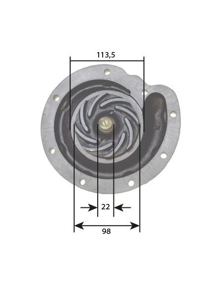 Bomba de agua tractor Case