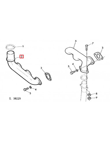 Colector Escape 3 Cilindros John Deere T20252