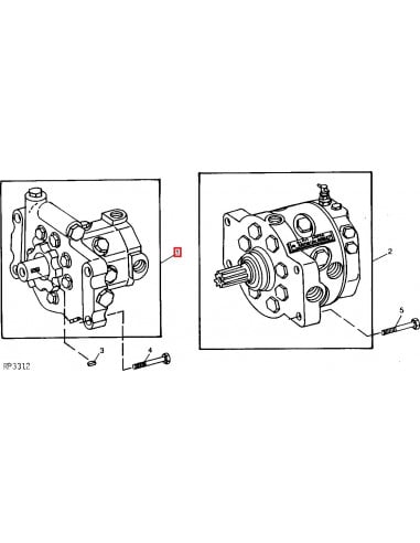 Bomba hidráulica de pistones tractor John Deere series 30 40 y 50 con Eje Chavetero y 23cc