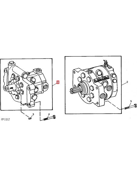 Bomba hidráulica de pistones tractor John Deere series 30 40 y 50 con Eje Chavetero y 23cc