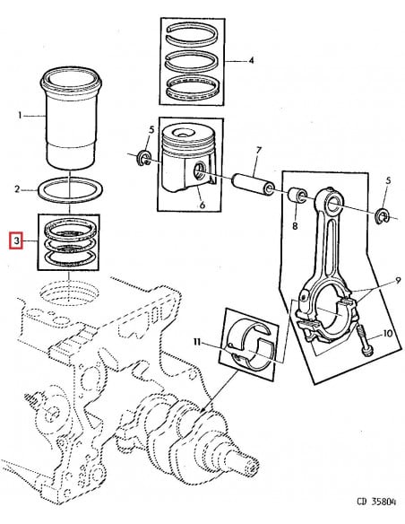 Juego de Juntas de Camisa para Tractores John Deere, Renault y Claas AR65507