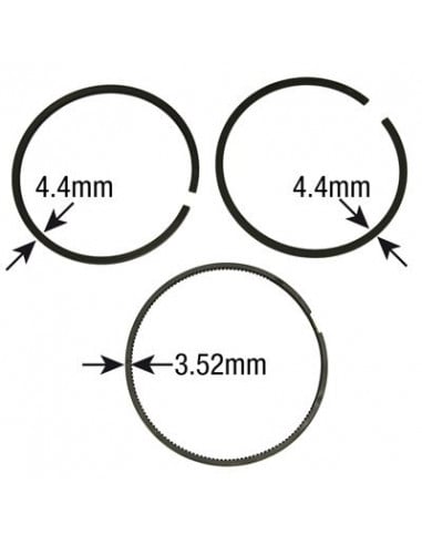 Juego de 3 Segmentos para Pistón de Ø 106,50 mm para Tractores John Deere y Renault/Claas RE66820