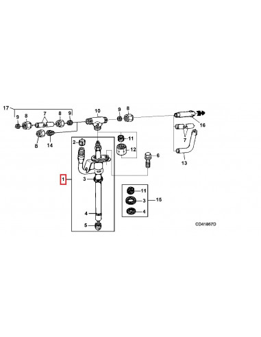 Inyector de combustible Stanadyne con Turbo para motores John Deere RE48786