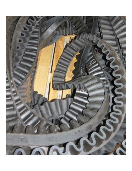 Perfil de goma con refuerzo para cierre tronco base 40mm altura 80mm