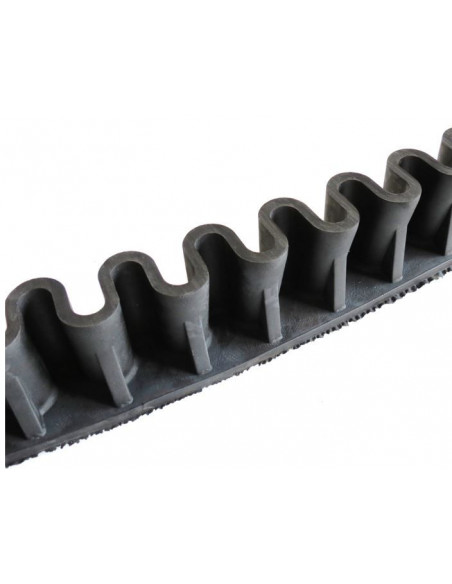 Perfil de goma con refuerzo para cierre tronco base 40mm altura 80mm