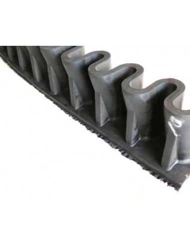 Perfil de goma con refuerzo para cierre tronco base 40mm altura 80mm