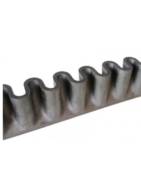 Perfil de goma con refuerzo para cierre tronco base 40mm altura 80mm