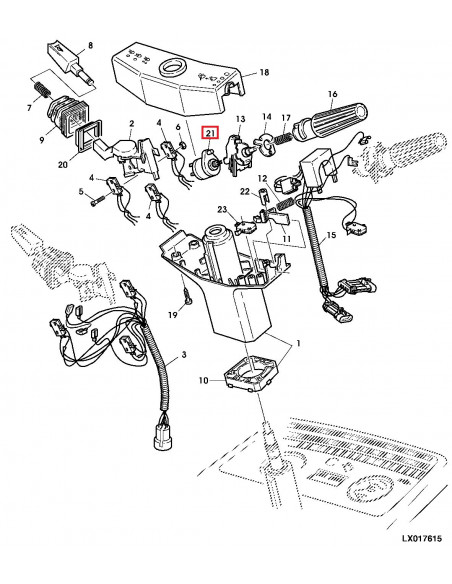 Interruptor Palanca de Intermitencía Tractores John Deere Series 40, 50, 5000, 6000, 7000, 8000 y 9000
