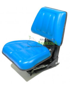 Asiento universal azul para tractor base plana