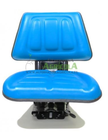 Asiento universal azul para tractor base plana