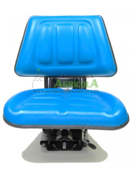 Asiento universal azul para tractor base plana