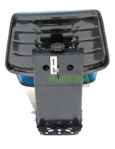 Asiento universal azul para tractor base plana