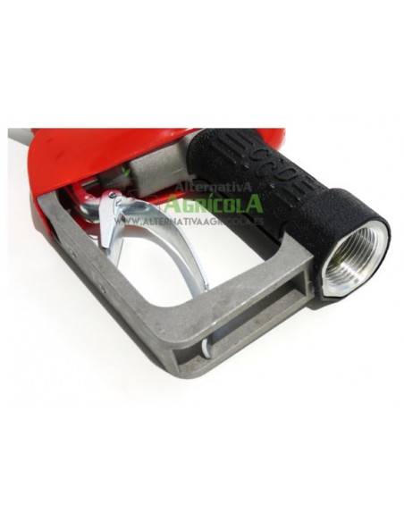 Pistola para trasvase de gasoil con cuenta litros digital rosca interior 1"