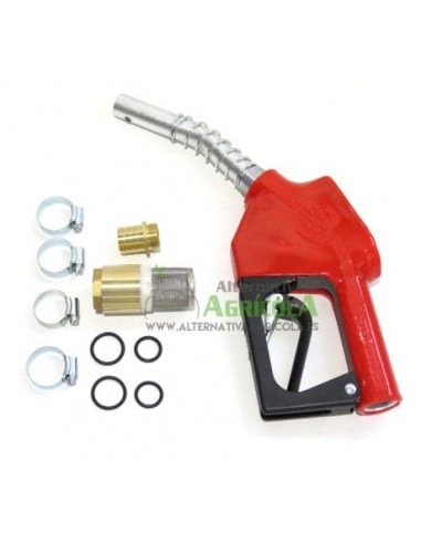 Kit bomba trasvase gasoil eléctrica 12v con mangueras y pistola automática