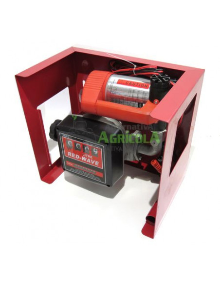 Kit bomba trasvase gasoil eléctrica 12v con mangueras y pistola automática