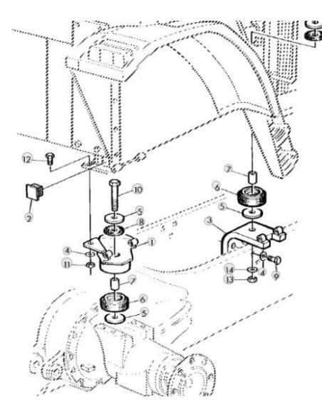 Taco goma cabina tractor John Deere