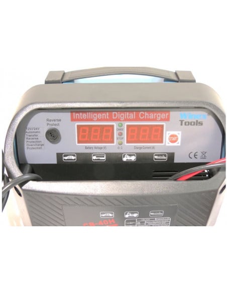 Cargador de batería inteligente automático 12/24 40 amperios carga rápida